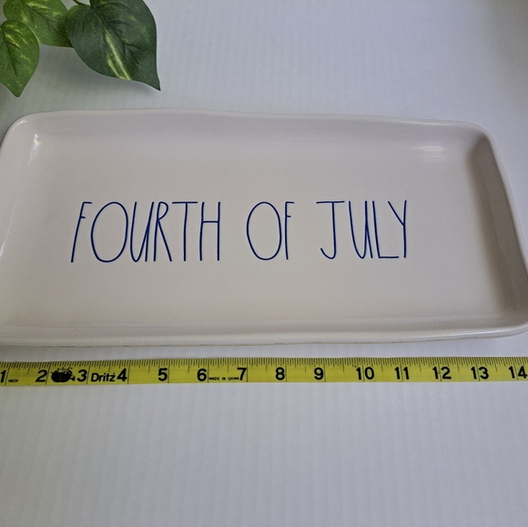 Rae Dunn Ceramic Fourth of July Patriotic Serving Tray Platter - Picture 4 of 6